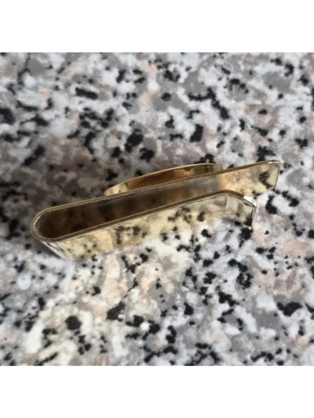 Vintage Barlow Scrimshaw Money Clip w/Ducks Gold Tone 1